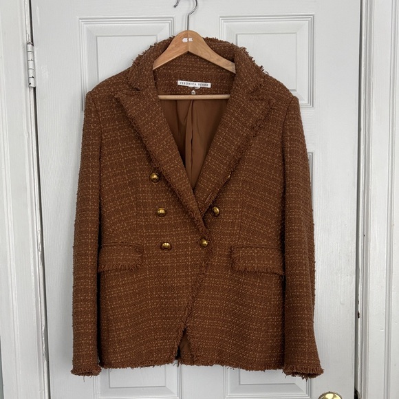 Veronica Beard Tan Double-Breasted Blazer - Picture 5 of 10
